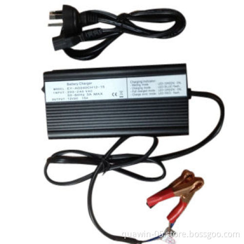 Black Automatic Battery Charger, 72V 15A Lead Acid Battery ChargersNew